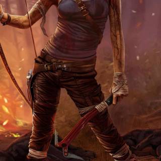 Lara Croft phone wallpaper