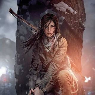 Lara Croft phone wallpaper