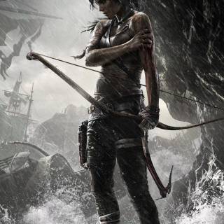 Lara Croft phone wallpaper