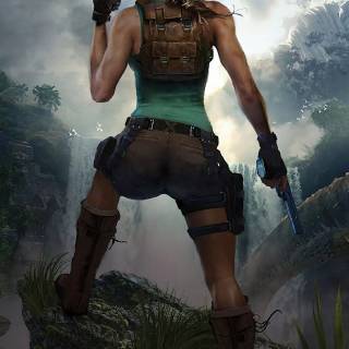 Lara Croft phone wallpaper