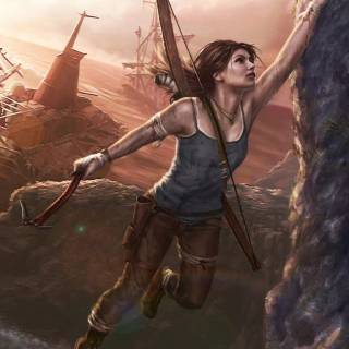 Lara Croft phone wallpaper