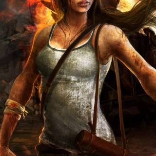 Lara Croft phone wallpaper