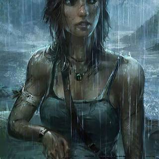 Lara Croft phone wallpaper
