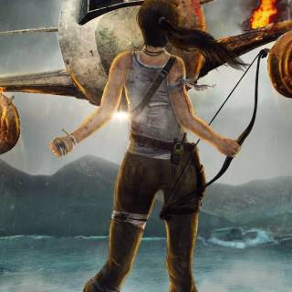 Lara Croft phone wallpaper