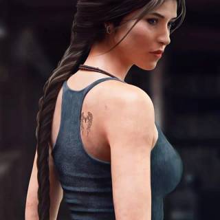 Lara Croft phone wallpaper