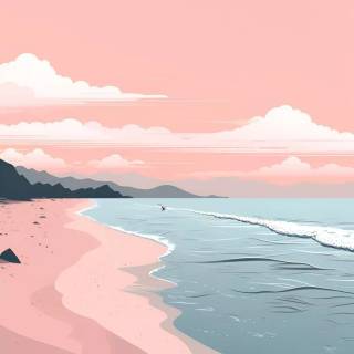 Calming landscape phone wallpaper