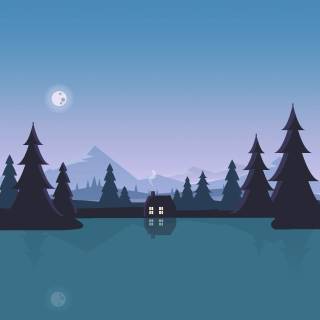 Calming landscape phone wallpaper