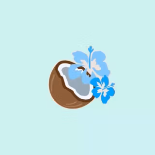 Preppy coconut summer wallpaper