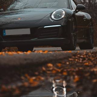 Porsche black iPhone wallpaper