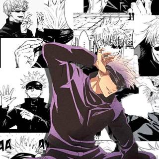 Gojo manga iPhone wallpaper