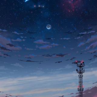 Aesthetic anime scenery phone wallpaper