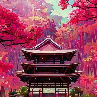 Aesthetic anime scenery phone wallpaper