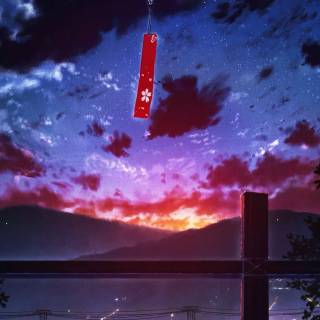 Aesthetic anime scenery phone wallpaper