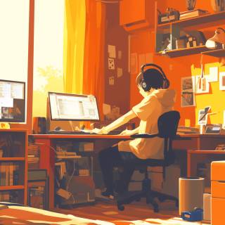 Study lofi 4k wallpaper