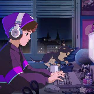 Study lofi 4k wallpaper