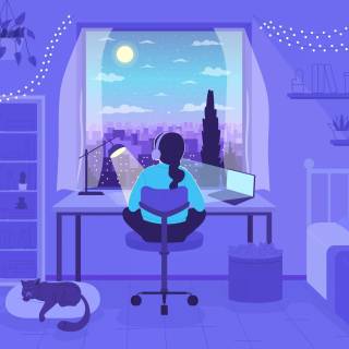 Study lofi 4k wallpaper