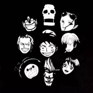 One Piece phone black wallpaper