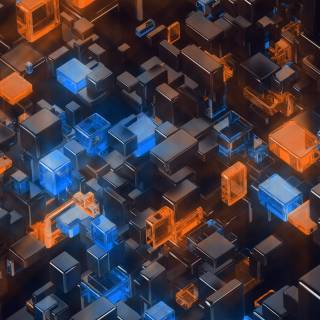 Orange desktop 4k wallpaper