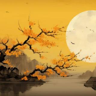 Orange desktop 4k wallpaper