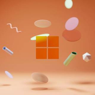 Orange desktop 4k wallpaper