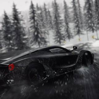 Rainy car 4k wallpaper