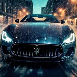 Rainy car 4k wallpaper