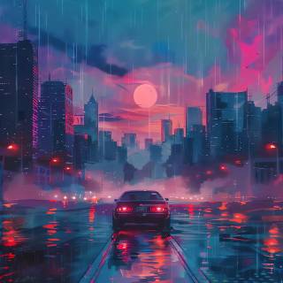 Rainy car 4k wallpaper