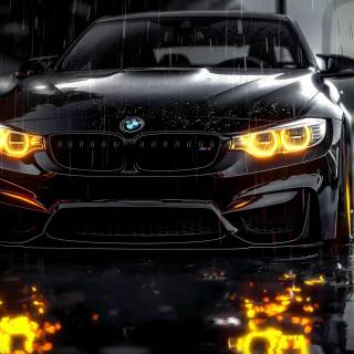 Rainy car 4k wallpaper