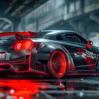 Rainy car 4k wallpaper