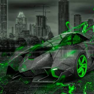 Cool green cars wallpaper