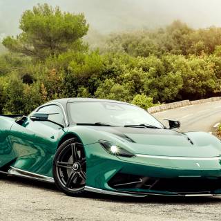 Green cars 4k wallpaper