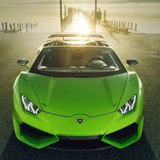 Green cars 4k wallpaper