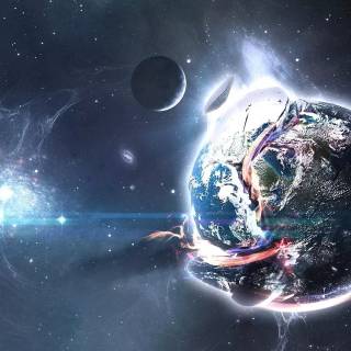 Planets and stars wallpaper