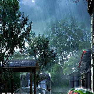 Rain road mobile wallpaper