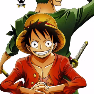 Luffy and Zoro iPhone wallpaper