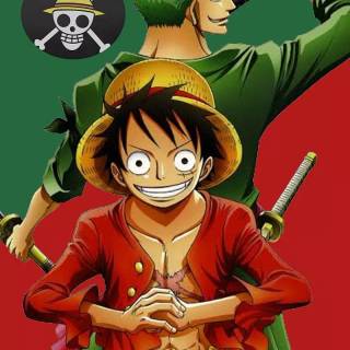 Luffy and Zoro iPhone wallpaper