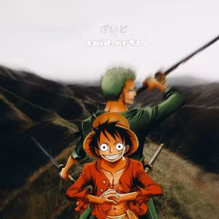 Luffy and Zoro iPhone wallpaper