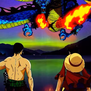 Luffy and Zoro iPhone wallpaper