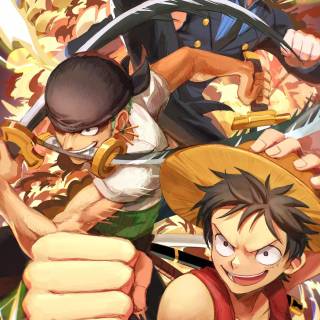 Luffy and Zoro iPhone wallpaper