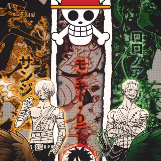 Luffy and Zoro iPhone wallpaper