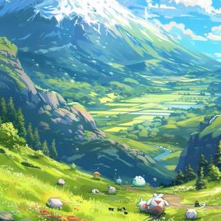 Nature anime phone wallpaper