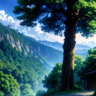 Nature anime phone wallpaper