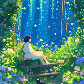 Nature anime phone wallpaper