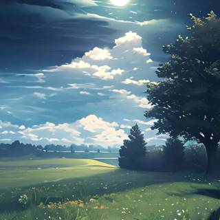 Nature anime phone wallpaper