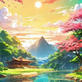 Nature anime phone wallpaper