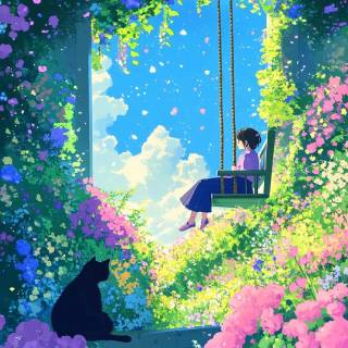 Nature anime phone wallpaper