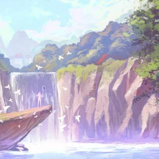 Nature anime phone wallpaper