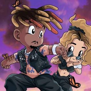 Juice WRLD cartoon phone wallpaper