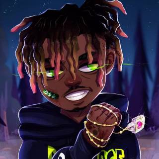 Juice WRLD cartoon phone wallpaper