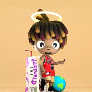 Juice WRLD cartoon phone wallpaper